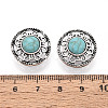 Zinc Metal Alloy & Natural Turquoise Buttons BUTT-WH0057-001C-AS-3