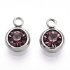 201 Stainless Steel Rhinestone Charms X-STAS-S068-06-2