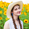 4 Pairs 4 Colors Alloy Flower Dangle Stud Earrings for Women EJEW-FI0002-99-5