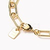 Brass Paperclip Chain Bracelets BJEW-H537-10G-2