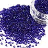 Midnight Blue 11/0 Grade A Round Transparent Glass Seed Beads X-SEED-Q007-F44-1