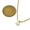 Brass Cubic Zirconia Charms Necklace NJEW-JN04919-3