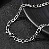 5MM 304 Stainless Steel Figaro Chains Necklaces for Women NJEW-B134-07A-P-3