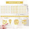 80 Sheets 4 Patterns PVC Waterproof Self-Adhesive Sticker Sets STIC-OC0001-10A-2