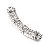 Brass Micro Pave Clear Cubic Zirconia Connector Charms CU-CBA3569-04P-B-2