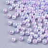 Rainbow ABS Plastic Imitation Pearl Beads OACR-Q174-8mm-01-2