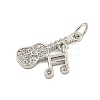 Rack Plating Brass Micro Pave Clear Cubic Zirconia Pendants KK-U021-06P-2