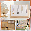 Detachable Bamboo Slant Back Necklace Display Stands NDIS-WH0001-17-6