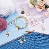 Alloy Enamel Cat Charm Locking Stitch Markers HJEW-AB00539-5