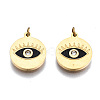 316 Surgical Stainless Steel Enamel Charms X-STAS-S116-381A-G-1