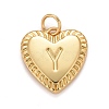 Rack Plating Golden Brass Pendants KK-E260-01G-Y-1