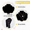 Bust Velvet Cover with Cardboard Paper Necklace Display Stands NDIS-WH0010-15-4