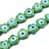 Handmade Evil Eye Lampwork Beads Strands LAMP-N029-008D-1