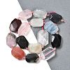 Natural Quartz Crystal/Rose Quartz & Agate/Tourmaline & Indian Agate Beads Strands G-B125-P26-01-2