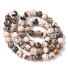 Natural Argentina Rhodonite Beads Strands G-G271-B02-6mm-3