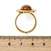 Oval Natural Red Jasper Finger Rings RJEW-M063-01G-08-3