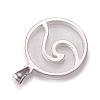 Non-Tarnish 304 Stainless Steel Pendants STAS-N096-01P-3