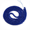 Baking Paint Imitation Jade Glass Round Bead Strands DGLA-Q021-4mm-33-2