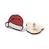 Christmas Printed Wooden Stud Earrings EJEW-D046-04-1