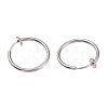 Tarnish Resistant 304 Stainless Steel Retractable Clip-on Hoop Earrings STAS-O135-01C-2