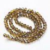 Electroplate Transparent Glass Beads Strands EGLA-A034-T8mm-R04-2