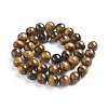 Round Tiger Eye Beads Strands Z0RQT013-2