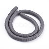 Flat Round Handmade Polymer Clay Beads CLAY-R067-8.0mm-41-2