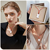 16Pcs 2 Colors Gold Foil Rabbit Pendant Necklaces Set with Red Ropes NJEW-CA0001-08-5