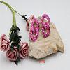 Alloy & Glass Dangle Stud Earrings FS-WG3D9CC-01-1