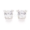925 Sterling Silver Micro Pave Clear Cubic Zirconia Charms STER-N017-17B-S-2