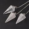 Natural Quartz Crystal Hexagonal Pointed Dowsing Pendulums G-G956-D10-FF-1