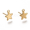 304 Stainless Steel Stud Earring Findings X-STAS-H130-19G-1
