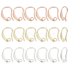 18Pcs 3 Colors Brass Earring Hooks KK-LP0001-54-1