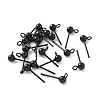 304 Stainless Steel Ball Stud Earring Findings X-STAS-G099-09B-1