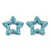 Star Shape Polymer Clay Rhinestone Beads CLAY-NH0001-06K-1