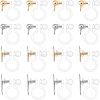 32Pcs 4 Style 304 Stainless Steel & Plastic Clip-on Earring Findings STAS-UN0037-98-1