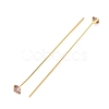 Brass Micro Pave Cubic Zirconia Stud Earring Findings CU-CBA4618-01G-07-2