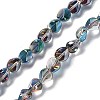 Electroplate Glass Beads Strands EGLA-L038-HR01-1