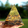 Resin Orgonite Pyramid Home Display Decorations G-PW0004-56B-09-1