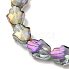 Transparent Electroplate Glass Beads Strands EGLA-F159-HR03-3
