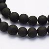 Electroplate Natural Druzy Agate Beads Strands G-G708-8mm-09-3