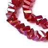 Electroplate Opaque Glass Beads Strands EGLA-Q139-01A-C11-3