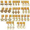 33Pcs 11 Styles Alloy Hair Braid Pendant OHAR-CP0001-14-1