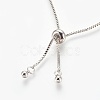 Brass Cubic Zirconia Bolo Tennis Bracelets BJEW-P232-01P-01-3