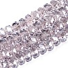 Electroplate Transparent Glass Beads Strands X-EGLA-N022-04A-D15-1