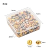 500Pcs 4 Colors CCB Plastic Beads CCB-YW0001-03M-4