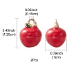 2pcs Brass Enamel Charms KK-YW0001-88-3
