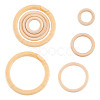 8Pcs 4 Styles Unfinished Wood Rings WOOD-GA0001-69-1