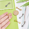 6Pcs 2 Colors 304 Stainless Steel European Dangle Charms STAS-UN0039-47-2
