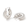 Brass Donut Thick Hoop Earrings for Women EJEW-I270-08P-2